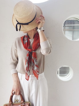 「BERRETTA（ベルレッタ）のアイテム」を使った、きゃのさん（レディース・155cm）の春コーディネート