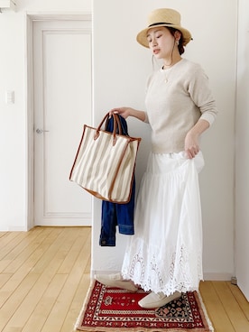 「BERRETTA（ベルレッタ）のアイテム」を使った、きゃのさん（レディース・155cm）の春コーディネート