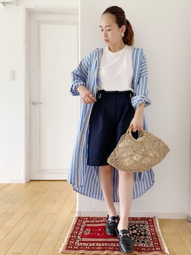 「OandI（オーアンドアイ）のアイテム」を使った、きゃのさん（レディース・155cm）の夏コーディネート