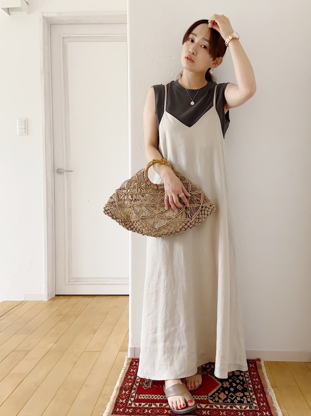 SLOBE IENA（スローブイエナ）の「リネンキャミワンピース