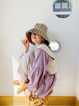 「INCEDE（インシード）のアイテム（パンツ）」を使った、きゃのさん（レディース・155cm）の春コーディネート