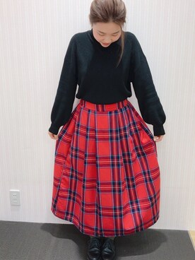 「ハイネックトップス」｜れーかさん（レディース・157cm）の冬コーディネート