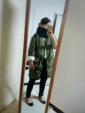 「キルティングコート」｜あきさん（レディース・150cm）の冬コーディネート