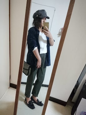 「アーバンリサーチ」｜「アイテム（キャスケット）」を使った、あきさん（レディース・150cm）の冬コーディネート