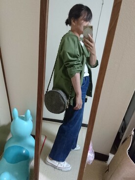 「カコバッグ」｜「アイテム（ジャケット/アウター）」を使った、あきさん（レディース・150cm）の春コーディネート