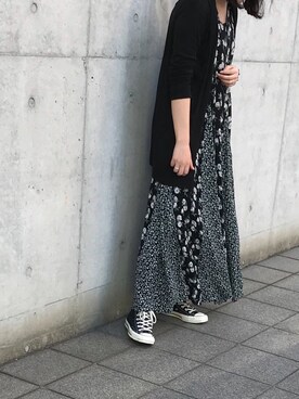 「H&M（エイチ・アンド・エム）のアイテム（カーディガン/ボレロ）」を使った、tomoさん（レディース・160cm）の春コーディネート