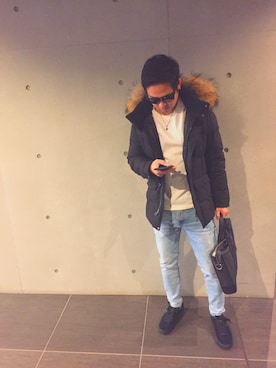 「NICOLE（ニコル）のアイテム（ジャケット/アウター）」を使った、Ken cham さん（メンズ・175cm）の冬コーディネート