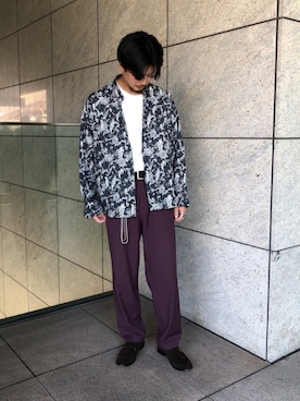 「tk.TAKEO KIKUCHI（ティーケータケオキクチ）のアイテム（シューズ）」を使った、tk.TAKEO KIKUCHIあべのQ'smallさん（メンズ・178cm）の秋コーディネート