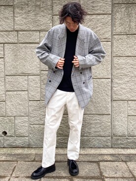 「tk.TAKEO KIKUCHI（ティーケータケオキクチ）のアイテム（パンツ）」を使った、tk.TAKEO KIKUCHIあべのQ'smallさん（メンズ・175cm）の冬コーディネート
