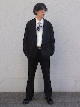 「tk.TAKEO KIKUCHI（ティーケータケオキクチ）のアイテム（テーラードジャケット）」を使った、tk.TAKEO KIKUCHIあべのQ'smallさん（メンズ・178cm）の冬コーディネート