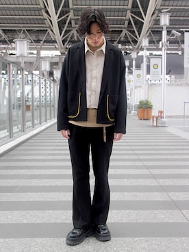 「tk.TAKEO KIKUCHI（ティーケータケオキクチ）のアイテム（ジャケット/アウター）」を使った、tk.TAKEO KIKUCHIあべのQ'smallさん（メンズ・178cm）の春コーディネート