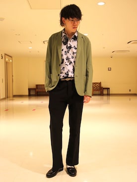 「tk.TAKEO KIKUCHI（ティーケータケオキクチ）のアイテム（ジャケット/アウター）」を使った、tk.TAKEO KIKUCHIあべのQ'smallさん（メンズ・178cm）の夏コーディネート