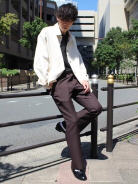 「tk.TAKEO KIKUCHI」｜「アイテム（デニムジャケット）」を使った、tk.TAKEO KIKUCHIあべのQ'smallさん（メンズ・178cm）の秋コーディネート