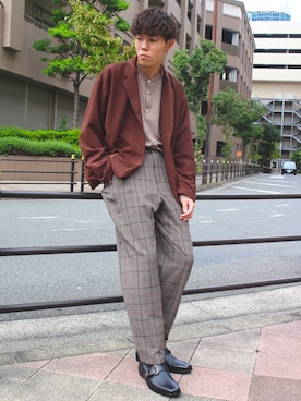 「tk.TAKEO KIKUCHI（ティーケータケオキクチ）のアイテム（ジャケット/アウター）」を使った、tk.TAKEO KIKUCHIあべのQ'smallさん（メンズ・178cm）の秋コーディネート