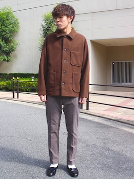 「tk.TAKEO KIKUCHI（ティーケータケオキクチ）のアイテム（ジャケット/アウター）」を使った、tk.TAKEO KIKUCHIあべのQ'smallさん（メンズ・178cm）の秋コーディネート
