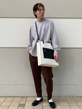 「tk.TAKEO KIKUCHI（ティーケータケオキクチ）のアイテム（スウェット）」を使った、tk.TAKEO KIKUCHIあべのQ'smallさん（メンズ・178cm）の冬コーディネート