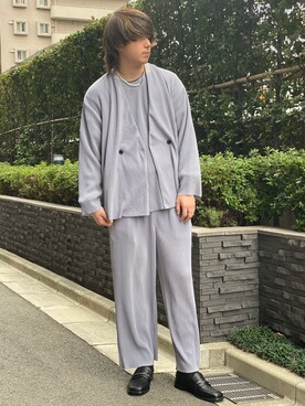 「tk.TAKEO KIKUCHI（ティーケータケオキクチ）のアイテム（スーツジャケット）」を使った、tk.TAKEO KIKUCHIあべのQ'smallさん（メンズ・180cm）の春コーディネート