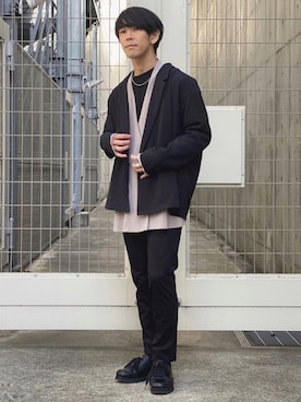 「tk.TAKEO KIKUCHI（ティーケータケオキクチ）のアイテム（スーツジャケット）」を使った、tk.TAKEO KIKUCHIあべのQ'smallさん（メンズ・165cm）の春コーディネート