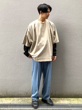 「tk.TAKEO KIKUCHI（ティーケータケオキクチ）のアイテム（フォーマルスーツ/小物）」を使った、tk.TAKEO KIKUCHIあべのQ'smallさん（メンズ・180cm）の春コーディネート