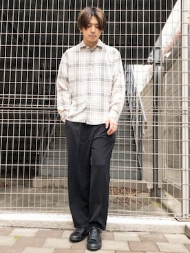 「tk.TAKEO KIKUCHI（ティーケータケオキクチ）のアイテム（シューズ）」を使った、tk.TAKEO KIKUCHIあべのQ'smallさん（メンズ・180cm）の春コーディネート