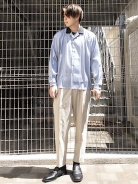 「tk.TAKEO KIKUCHI（ティーケータケオキクチ）のアイテム（シューズ）」を使った、tk.TAKEO KIKUCHIあべのQ'smallさん（メンズ・180cm）の春コーディネート