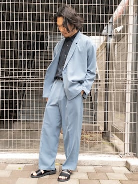 「tk.TAKEO KIKUCHI（ティーケータケオキクチ）のアイテム（スーツジャケット）」を使った、tk.TAKEO KIKUCHIあべのQ'smallさん（メンズ・175cm）の夏コーディネート