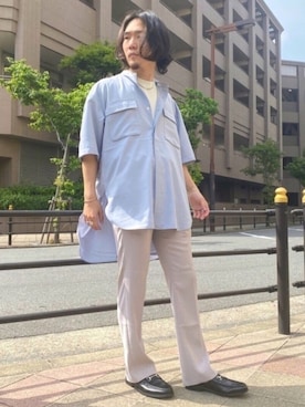 「tk.TAKEO KIKUCHI（ティーケータケオキクチ）のアイテム（アクセサリー）」を使った、tk.TAKEO KIKUCHIあべのQ'smallさん（メンズ・180cm）の夏コーディネート