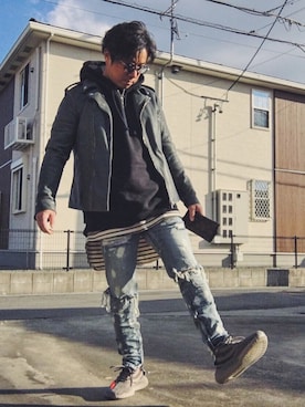 「ACANTHUS（アカンサス）のアイテム」を使った、UsEkEy!!!さん（メンズ・165cm）の冬コーディネート