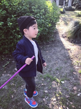 「ZARA（ザラ）のアイテム（ブルゾン）」を使った、I'm Jasperさん（キッズ・90cm）の春コーディネート