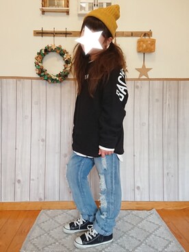 「うきうき♡春のデニムコーデ」｜ku-amiさん（キッズ・125cm）の春コーディネート