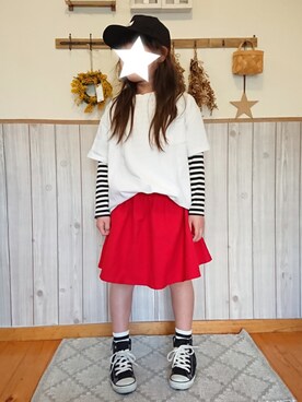 ku-amiさん（キッズ・125cm）の春コーディネート