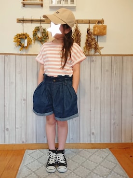 ku-amiさん(キッズ・127cm)の春コーディネート