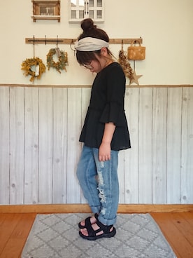 ku-amiさん（キッズ・127cm）の春コーディネート