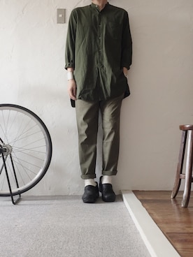 「dansko（ダンスコ）のアイテム（スリッポン）」を使った、shuさん（メンズ・170cm）の夏コーディネート
