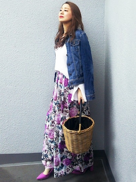 「DRWCYS（ドロシーズ）のアイテム（シューズ）」を使った、NICOさん（レディース・158cm）の春コーディネート