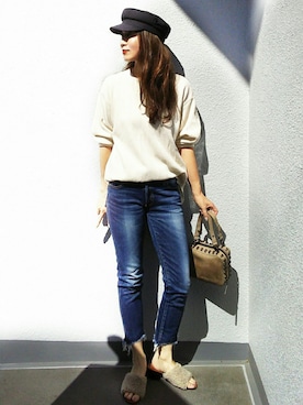 「KRIZIA（クリツィア）のアイテム」を使った、NICOさん（レディース・158cm）の秋コーディネート