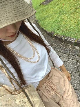 「FEKETE（フェケテ）のアイテム（帽子）」を使った、MA-YAさん（レディース・157cm）の夏コーディネート