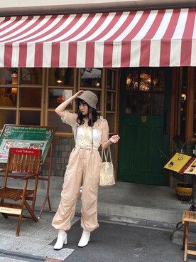「FEKETE（フェケテ）のアイテム（帽子）」を使った、MA-YAさん（レディース・157cm）の秋コーディネート