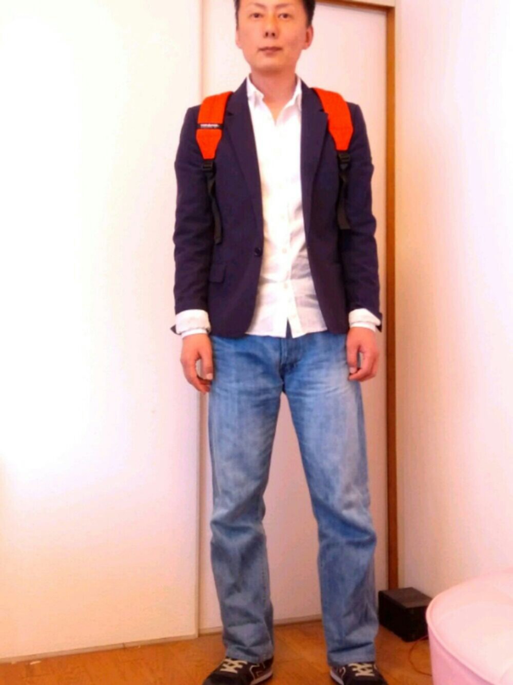 「Luisのアイテム（シャツ/ブラウス、ホワイト系）」を使った、nunuhomme【アラフィフ】さん（メンズ・166cm）の春コーディネートの1枚目の写真