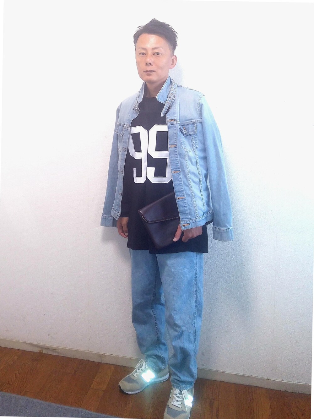 「大人カジュアル、休日スタイル、Gジャン、プチプラ、ootd、デニムオンデニム、低身長、アラフィフ、おしゃれさんと繋がりたい、やっぱりストリートが好き」｜「JOURNAL STANDARDのGジャン（その他アウター、ブルー系）」を使った、nunuhomme【アラフィフ】さん（メンズ・166cm）の秋コーディネートの1枚目の写真