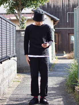 「Tieasy」｜comoda上西猛夫さん（メンズ・168cm）の冬コーディネート