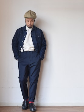 「WORKERS」｜comoda上西猛夫さん（メンズ・168cm）の春コーディネート