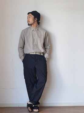 「dead stock」｜comoda上西猛夫さん（メンズ・168cm）の春コーディネート
