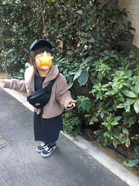 「Lee（リー）のアイテム（帽子）」を使った、なこりんごさん（キッズ・100cm）の冬コーディネート