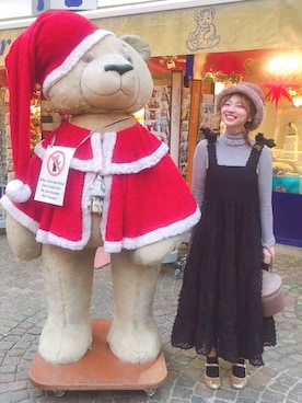 「merry jenny（メリージェニー）のアイテム（バレエシューズ）」を使った、n︎☺︎さん（レディース・163cm）の冬コーディネート
