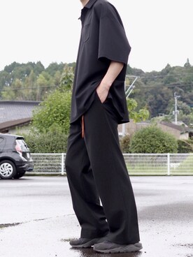 「Lui's（ルイス）のナローベルト（ベルト）」を使った、SHOWさん（メンズ・172cm）の秋コーディネート