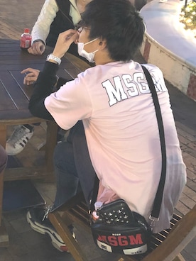 「MSGM（エムエスジーエム）のアイテム（バッグ）」を使った、わがハイさん（メンズ・179cm）の秋コーディネート