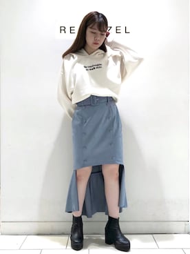 「REDYAZEL（レディアゼル）のアイテム（スカート）」を使った、miさん（レディース・150cm）の秋コーディネート