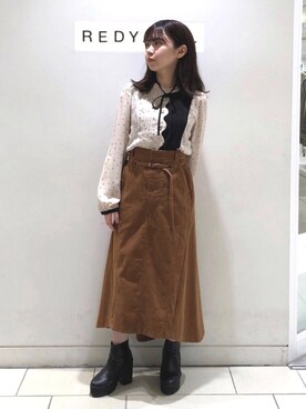 「REDYAZEL（レディアゼル）のアイテム（スカート）」を使った、miさん（レディース・150cm）の秋コーディネート