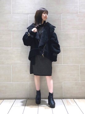 「REDYAZEL（レディアゼル）のアイテム（ジャケット/アウター）」を使った、miさん（レディース・150cm）の秋コーディネート